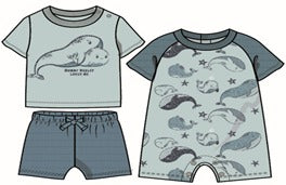 Mommy Whale Loves Me 3-Piece Short Set & Romper β 12M+